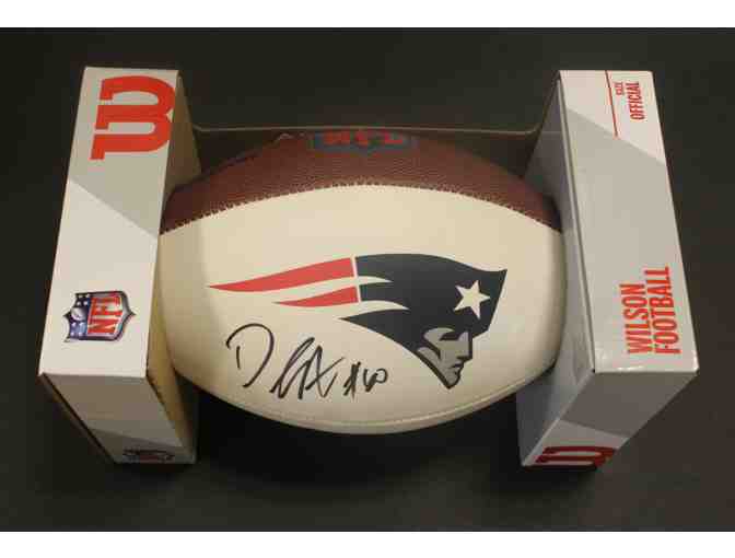 Football signed by Patriots Player David Andrews