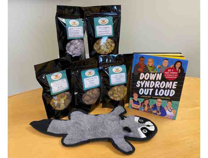 4 Bags of Doggy Delights Dog Treats and a Doggy Bandana
