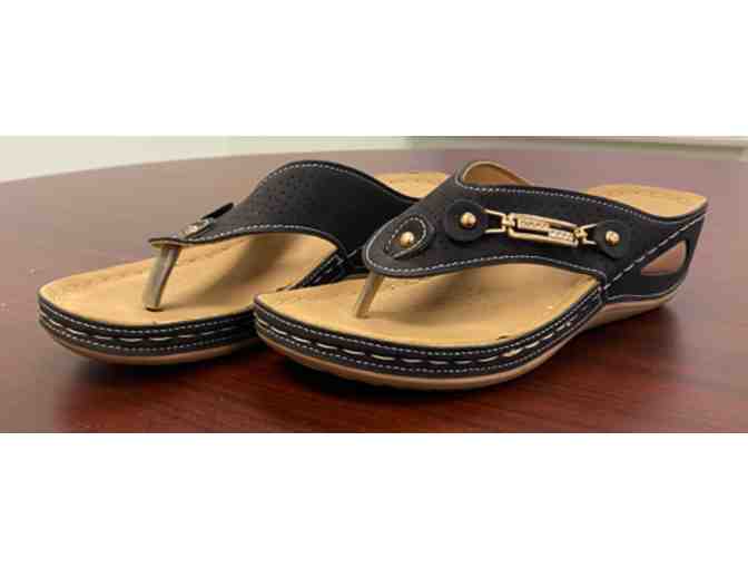 Black Sandals, Size 8.5 Women's - Photo 1