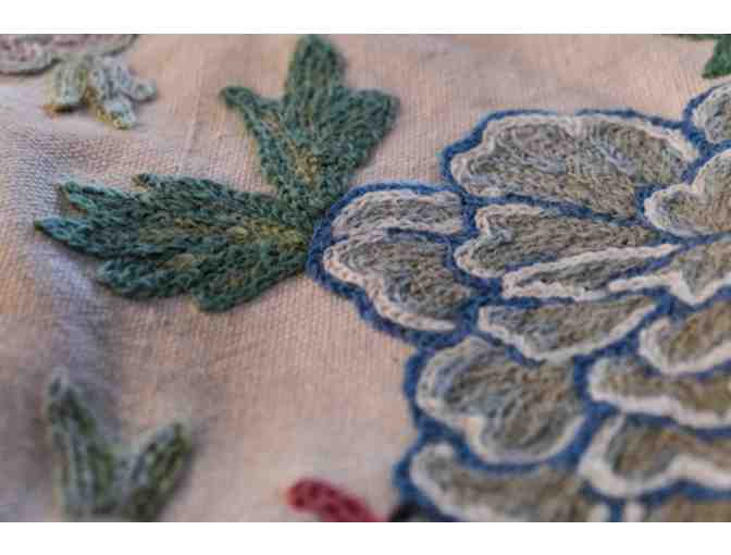 Beautiful 82" Cotton Floral Embroidered Table Cloth (Antique) - Photo 2