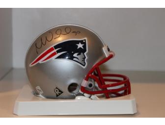 Patriots Mini-Helmet Signed by Linebacker Mike Vrabel (#50)