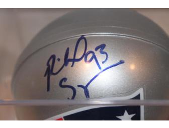 Patriots Mini-Helmet Signed by DL Richard Seymour (#93)