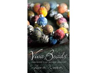 Viva Beads Jewerly Set - Necklace, Bracelet and Earrings in Tea Leaf Pattern