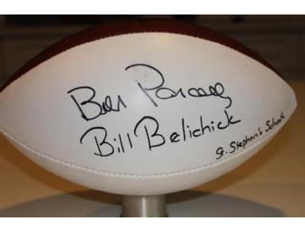 Future Hall of Fame Coaches Ball -Football Hand-Signed by Bill Parcells AND Bill Belichick