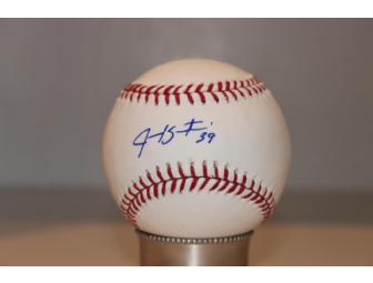 Baseball Autographed by Boston Red Sox Catcher Jarrod Saltalamacchia