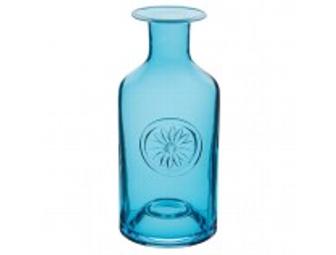 Dartington Crystal Blue Daisy Flower Bottle