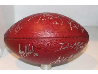 Game-Used Football Hand-Signed by 2011 New England Patriots Captains