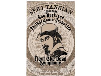 System of A Down's Serj Tankian Poster, T-Shirt, and book 'Glaring Through Oblivion'