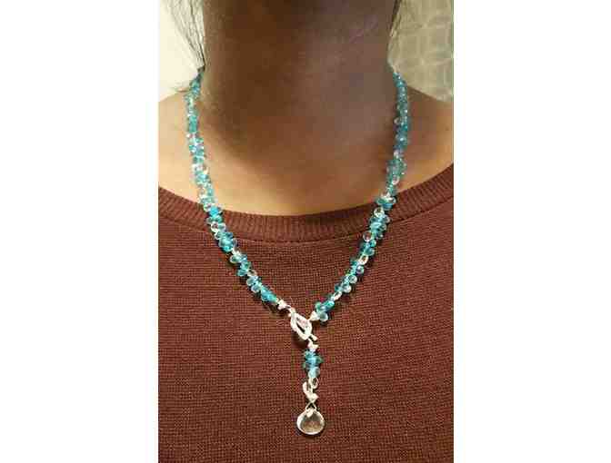 Blue Topaz and Rock Quartz Necklace by Ms. Jennifer Tarpley
