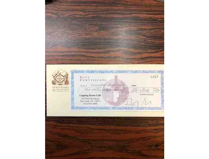 Dinner For Two at Cupping Room