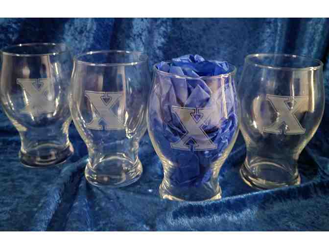 Set of Four St. X Etched Beer Glasses