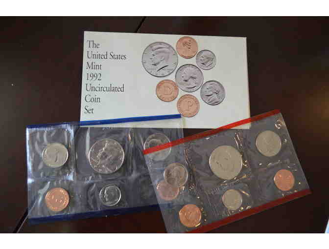 1992 US Mint Uncirculated Coin Set with D & P Mint Marks & a 1991 US Mint Proof Set