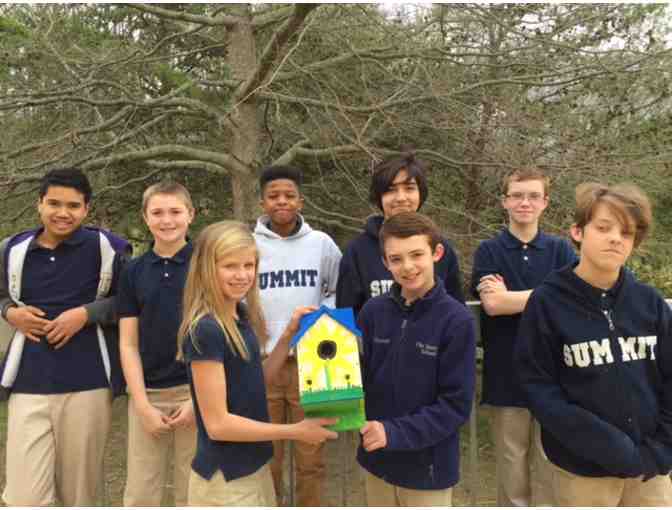 'Garden' themed Wooden Bird House