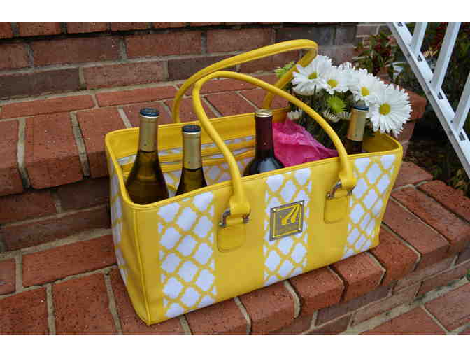 Ellen Allen Eastport Bag (gently used) with Four Bottles of Wine