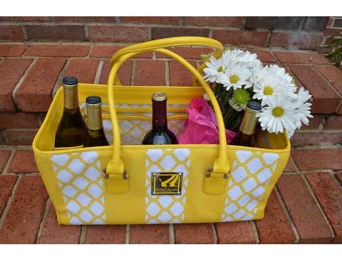 Ellen Allen Eastport Bag (gently used) with Four Bottles of Wine