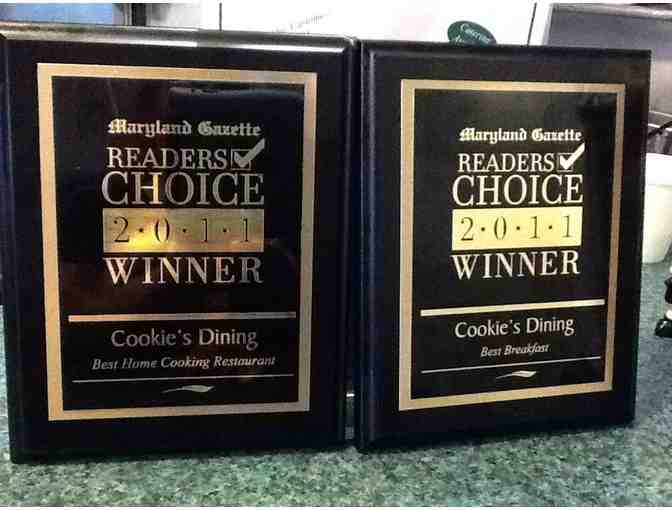 $25 gift card to Cookie's Kitchen