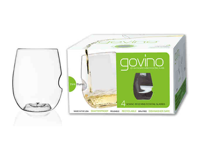 Go Anywhere Wine/Cocktail Glass by GoVino - Set of 4 (12 oz)