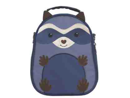 Kid's Raccon Lunch Backpack from Apple Park and Camelbak Kid's Waterbottle