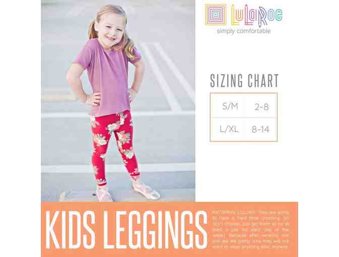 Softest, Cutest Leggings in Town! Kids L/XL Lularoe Leggings with Lula Cash - Photo 3