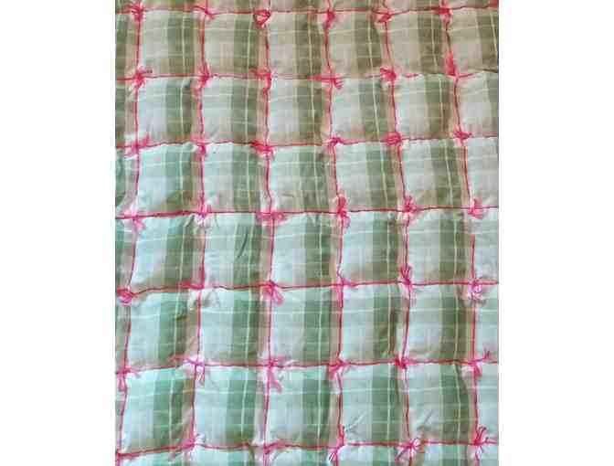 Handmade Blankets - Pink & Green Baby Blankets