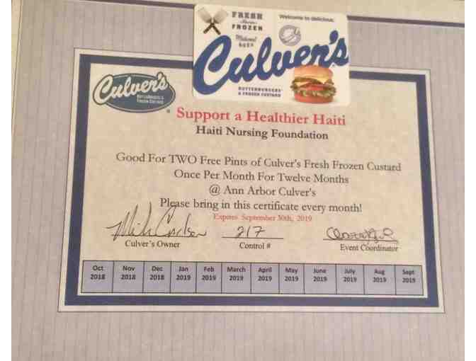 Culver's Frozen Custard for a Year and Gift Card (2 of 2)
