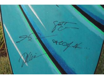 Hawaii Five-O Board; Signed by the Cast of Hawaii Five-O; Art by Roy Gonzalez