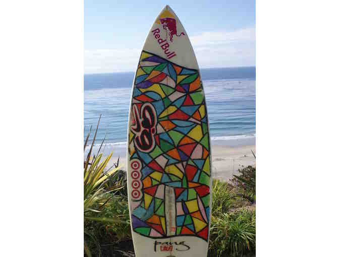 Carissa Moore Personal Board, Signed by Carissa with Art by her Father