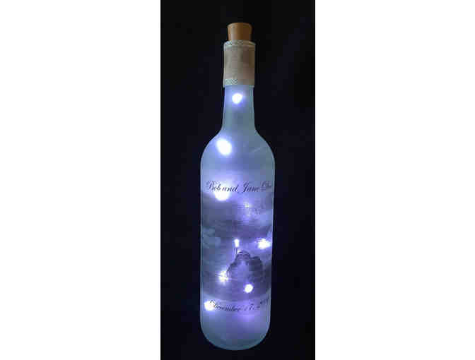 Lighted Wine Bottle Centerpiece - Custom Made to Order