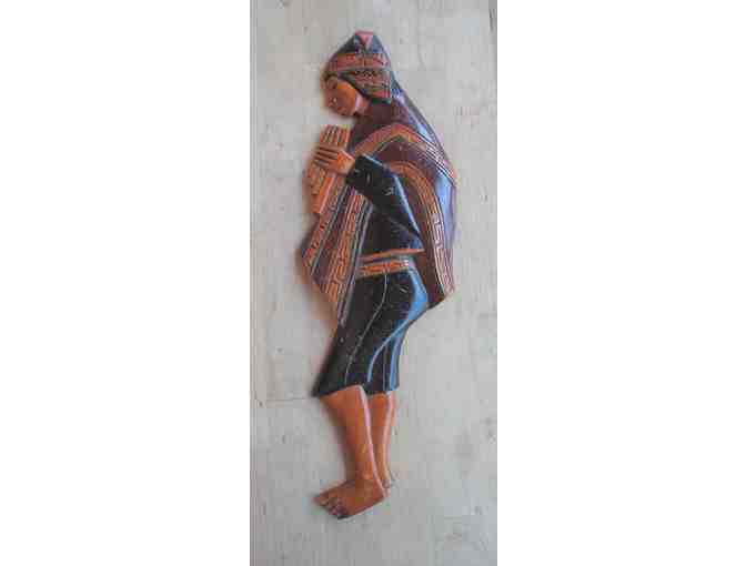 Vintage Hand Carved South American Wall Plaque