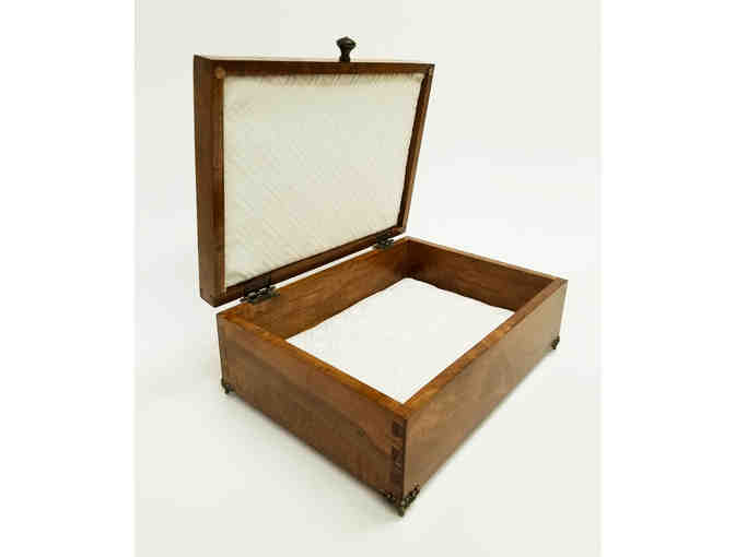 Keepsake Box, Handmade, Wood and Leather