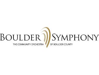 Two Season Tickets to Boulder Symphony-Online & Silent Auction