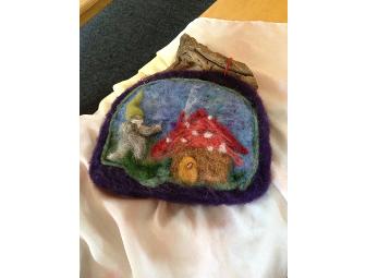 Playstand, silks, clips and felted wall hanging. -- Online & Silent Auction