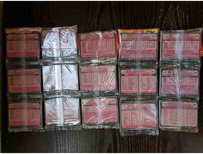 Five (5) unopened triple-packs of 1989 Topps baseball cards