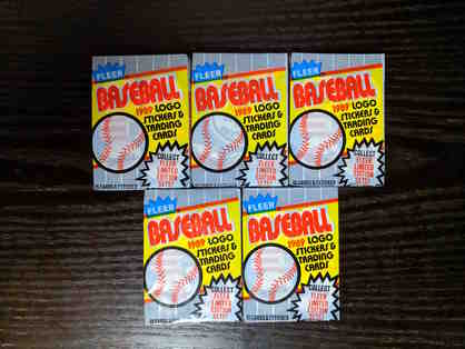 Five (5) Unopened Wax Packs of 1989 Fleer (Billy Ripken ERROR/Griffey Jr. Rookie!)
