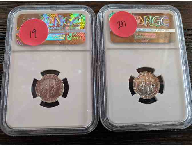 Two (2) NGC Graded SILVER dimes