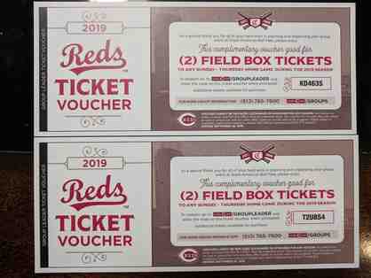 Complimentary Vouchers for 4 Field Box Tickets to a 2020 Reds Game