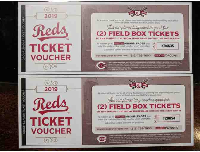 Complimentary Vouchers for 4 Field Box Tickets to a 2020 Reds Game - Photo 1