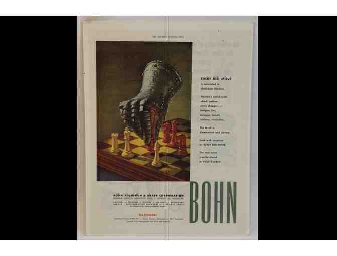 Cold War Anti-Communist Propaganda Advertisement Poster, 1950s,  - Chessboard