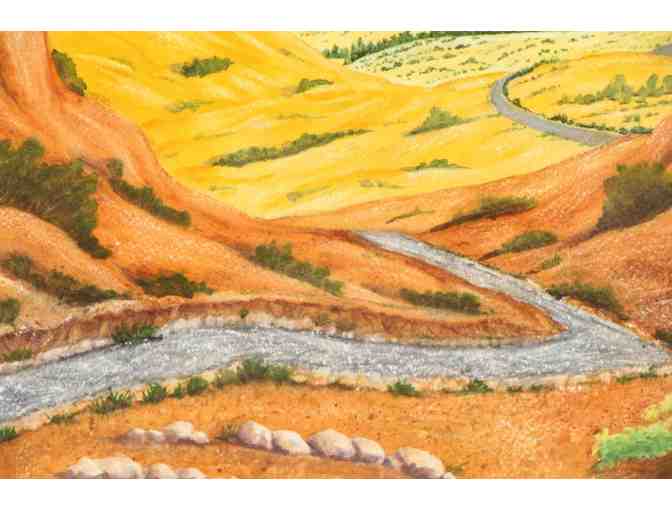 'Desert Diagonals'-Original Watercolor Painting by Roberta Parry