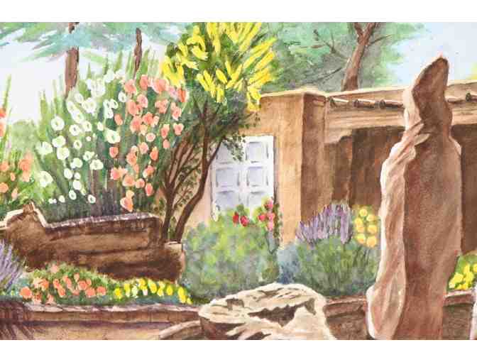 'Hollyhocks For Mother of the Bear Clan'- Original Watercolor Painting by Roberta Parry