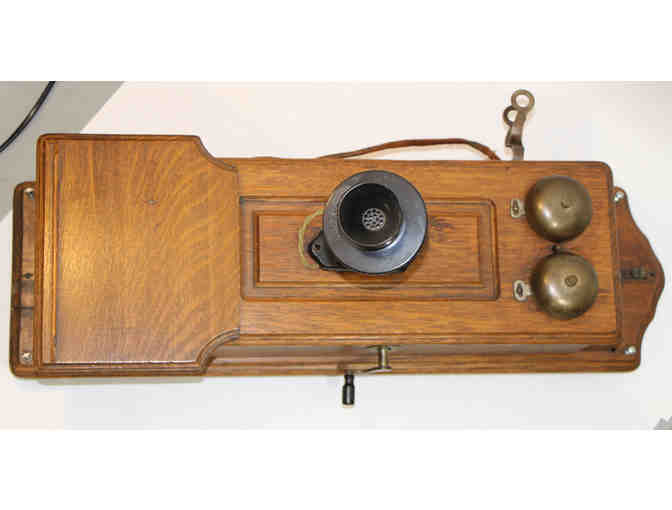 1870's era Wood, Wall-Mounted 'Coffin' Antique Telephone