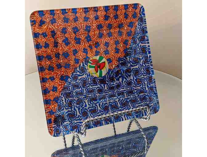 'Conversation with Clay' 6'x6' plate with a 5' slant bowl