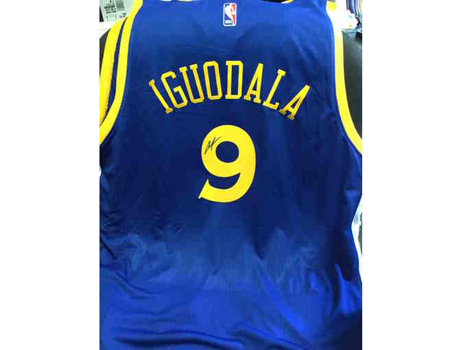 Andre Iguodala Autographed Jersey and Bobblehead