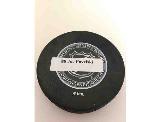 Autographed Hockey Puck by San Jose Sharks Joe Pavelski #8
