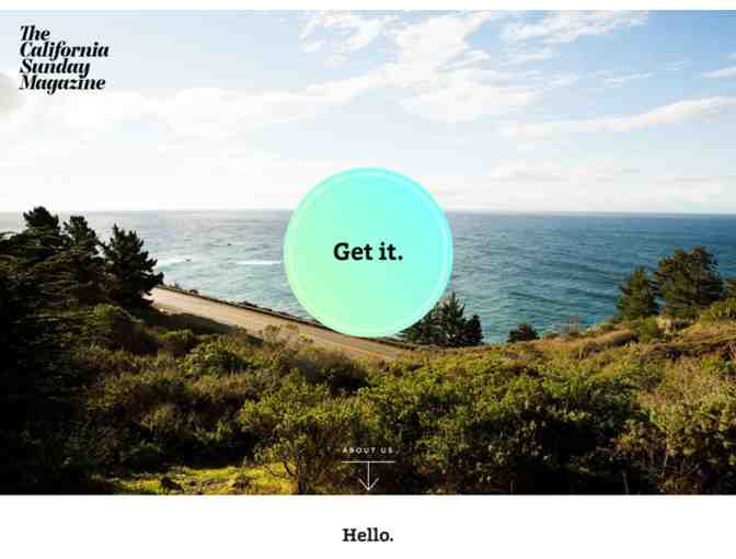 One Year Subscription to The California Sunday Magazine