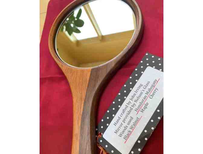 Handcrafted Mahogany and Black Walnut Wood Mirror