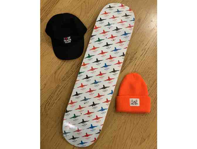 Supreme Skateboard Deck with Beanie & Dad Hat