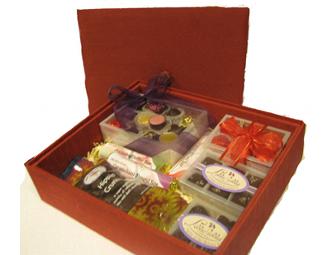 Rock & Roll Chocolate: Red Thai Silk Box Packed with Award-Winning Artisan Chocolates