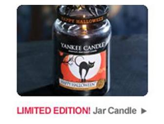Yankee Candle 2012 Limited Edition Happy Halloween Candle and Black Cat Illuma-Lid