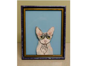 Mosaic Meows: 3 Original Works of Quirky Cat Art